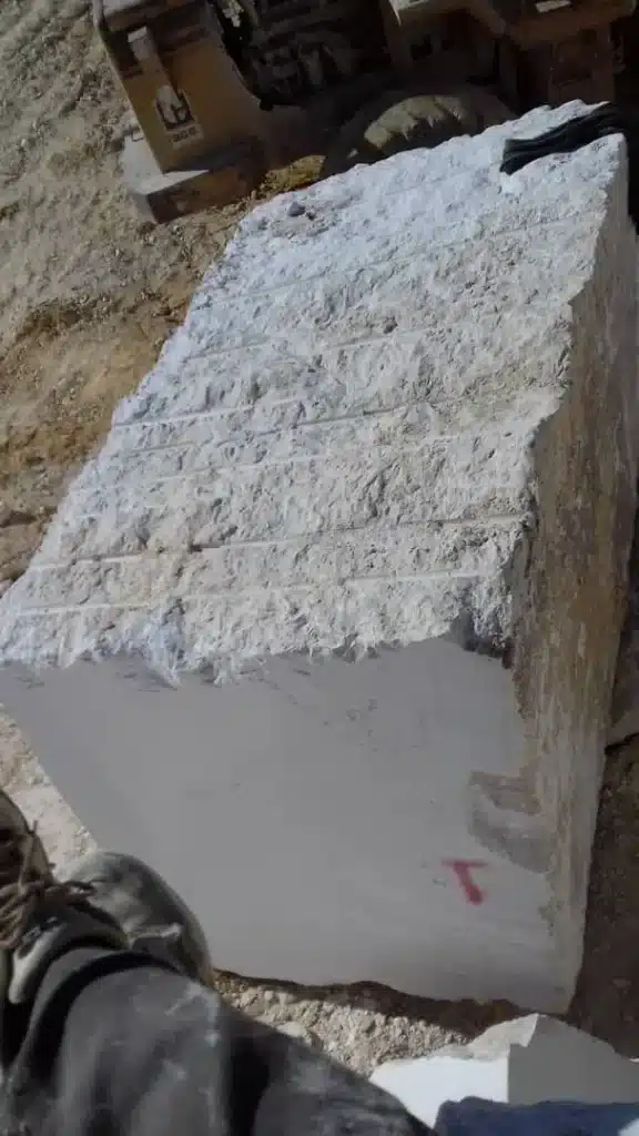 Detailed texture of white limestone showing consistent grain and natural stone quality.