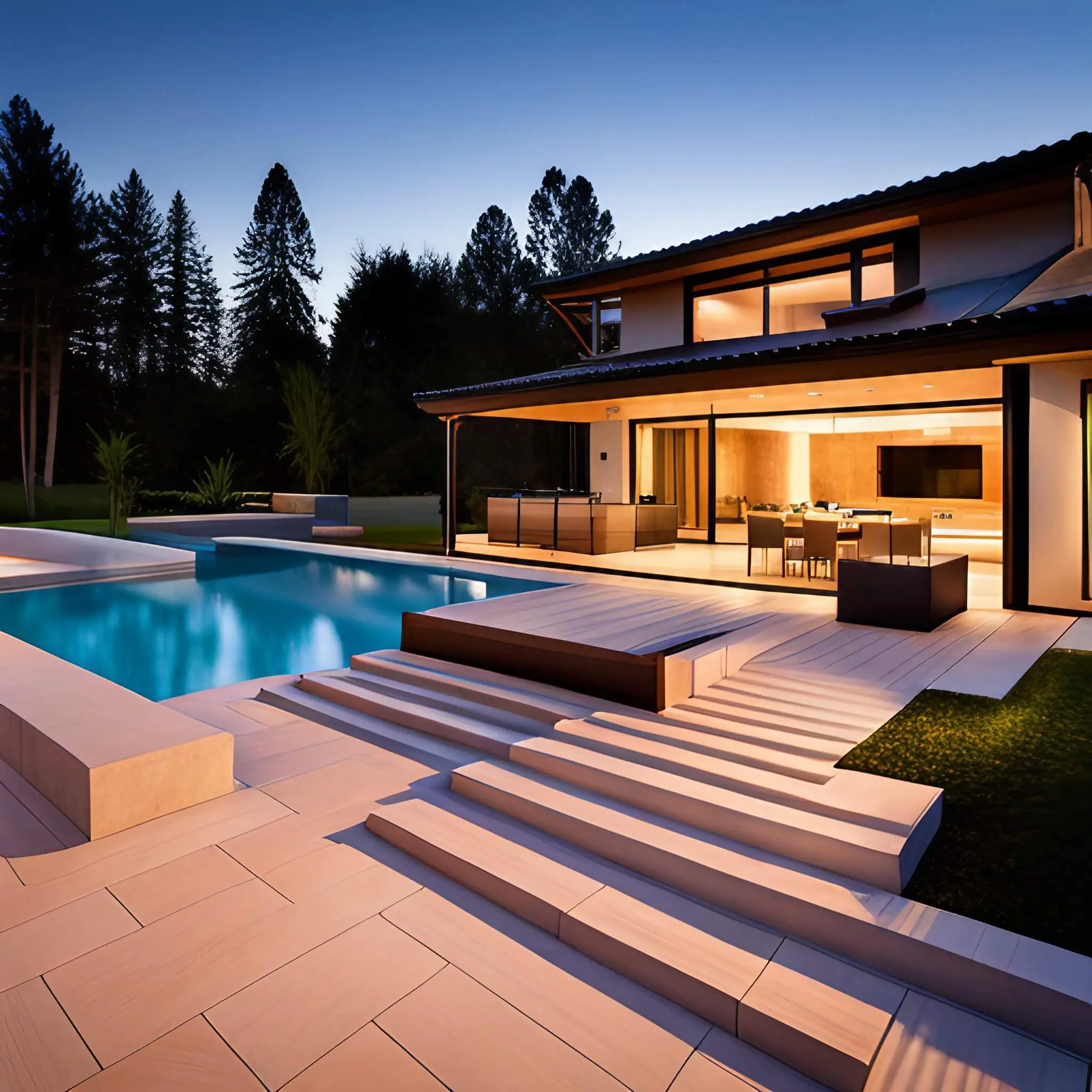 Natural Black Limestone Paving Authentic Appearance for Buckeye Estates