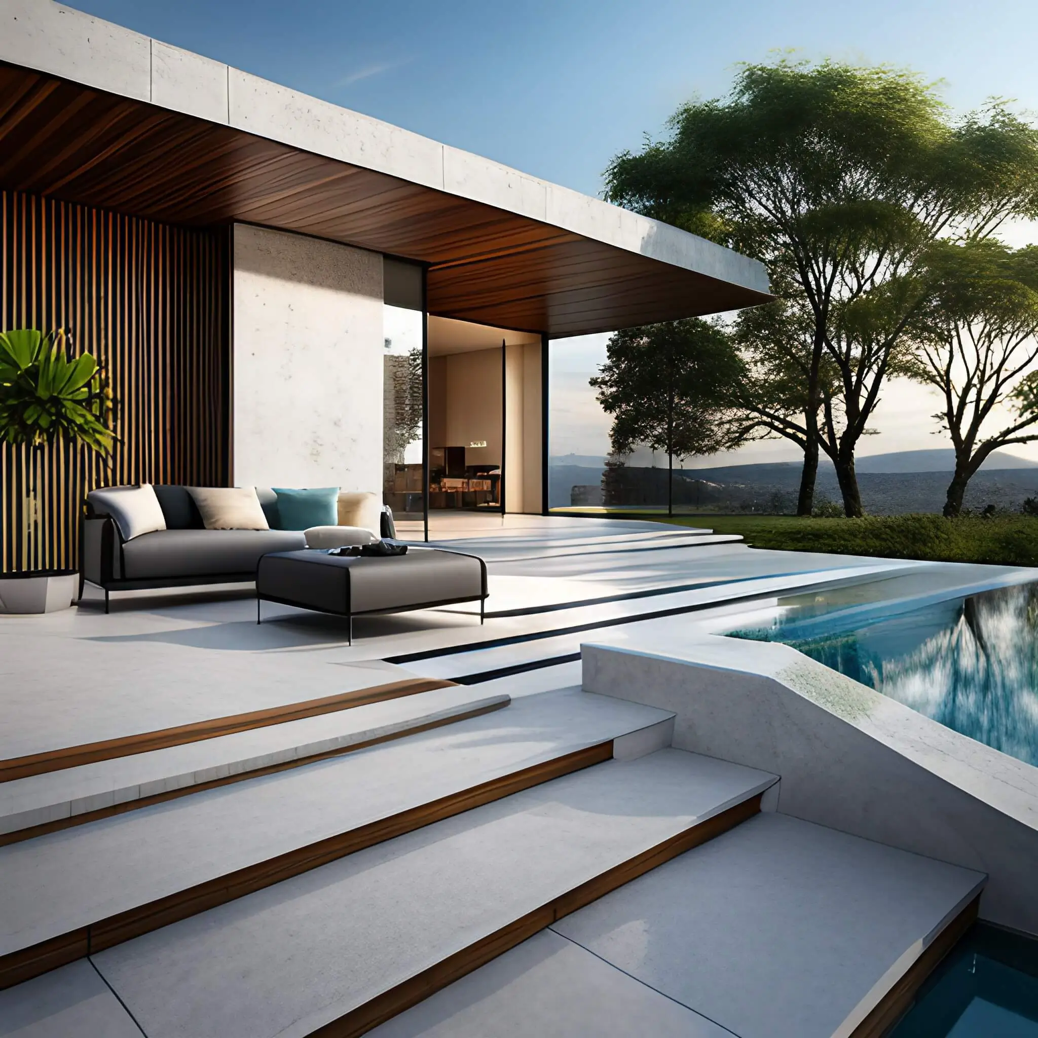 Grey Limestone Paving Slab Large Format for Litchfield Park Modern Look