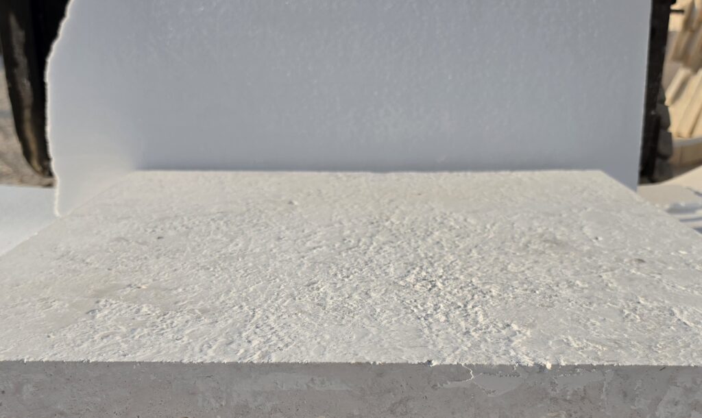 36 grit brushed limestone slab surface