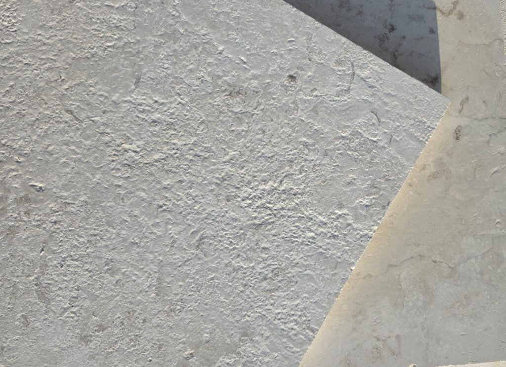 36 grit brushed limestone texture close-up