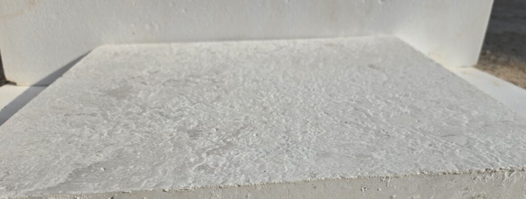 80 grit brushed limestone slab surface