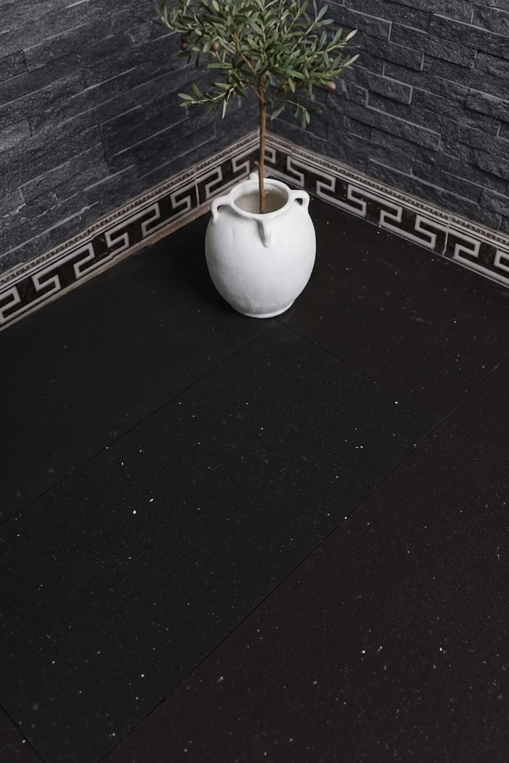 Basalt Herringbone Tile Ideas for Floors and Walls