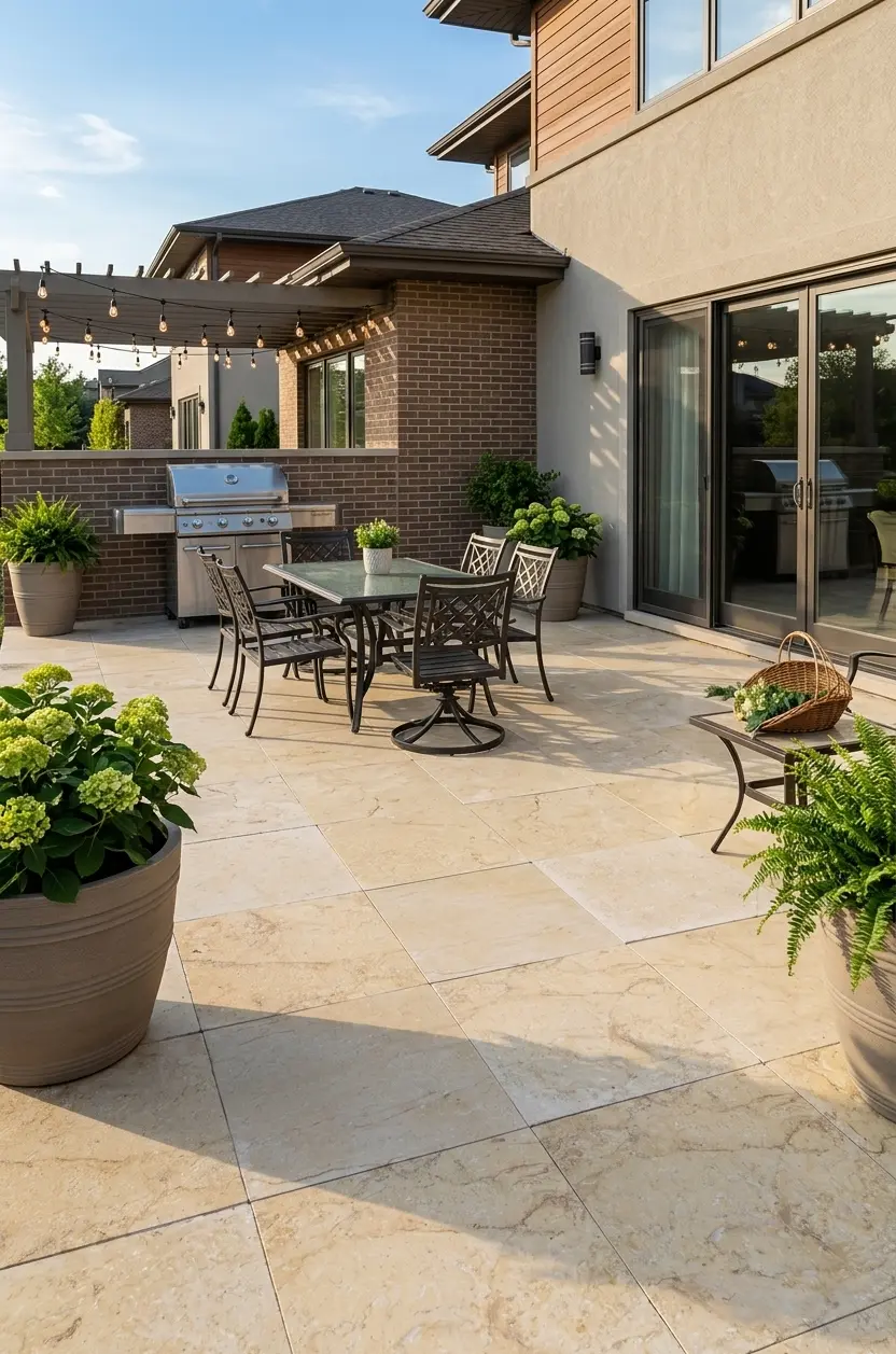 8 Snow Stone Paver Ideas for Modern Patios